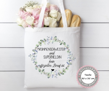 Preview: Eucalyptus, Einkaufstasche, Erzieherin, Krankenschwester, Altenpflege Geschenk, Geburtstag, Accessoires, Tasche, Abschied von Lüttentüddel - Kopie